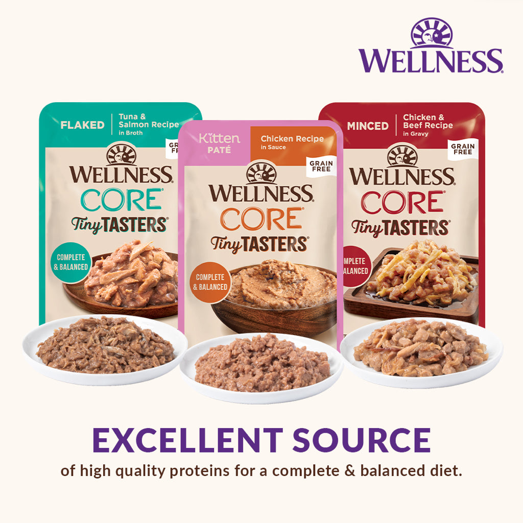 Wellness CORE Tiny Tasters Wet Cat Food 1.75oz Variety Bundle