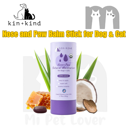 Kin+Kind Organic Dog and Cat Nose and Paw Balm Stick 1.76oz Pet Supplies for Puppies and Dogs