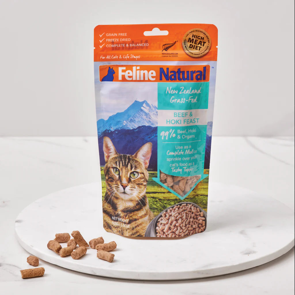 Feline Natural Beef & Hoki Feast Freeze Dried Raw Cat Food 320g