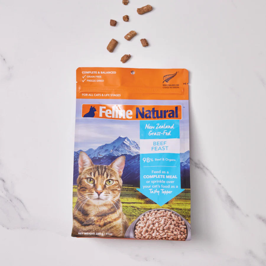 Feline Natural Beef Feast Freeze Dried Raw Cat Food 320g