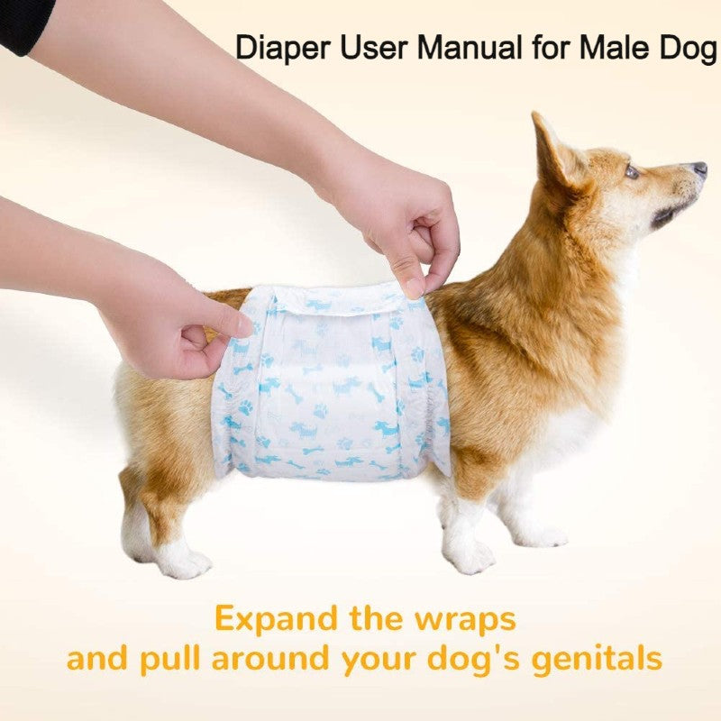 BUY 10 GET 1 FREE Dono Disposable Male Dog Wraps