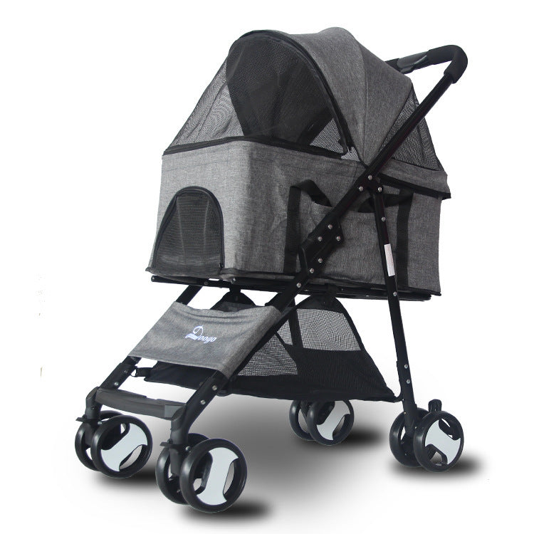 【802】 Detachable Pet Stroller Dog Stroller With Detachable Carrier Foldable Carrier Lightweight Travel