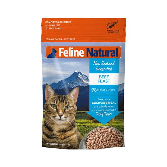 Feline Natural Beef Feast Freeze Dried Raw Cat Food 320g