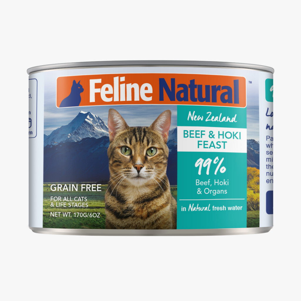 Feline Natural Beef & Hoki Feast Canned Cat Food Cat Wet Food 170g