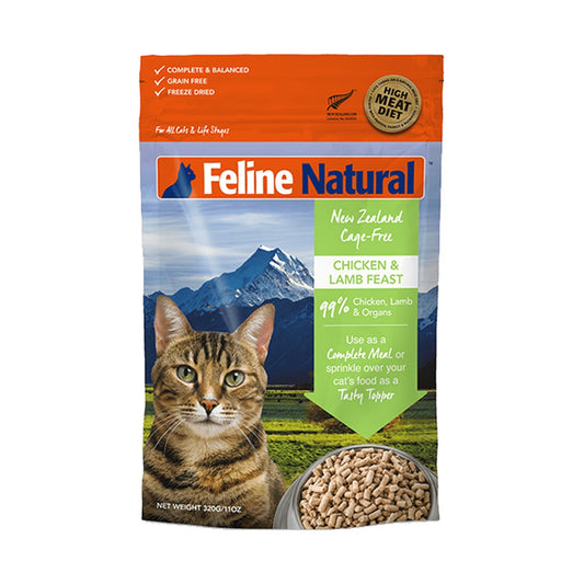 Feline Natural Chicken & Lamb Feast Freeze Dried Raw Cat Food 320g