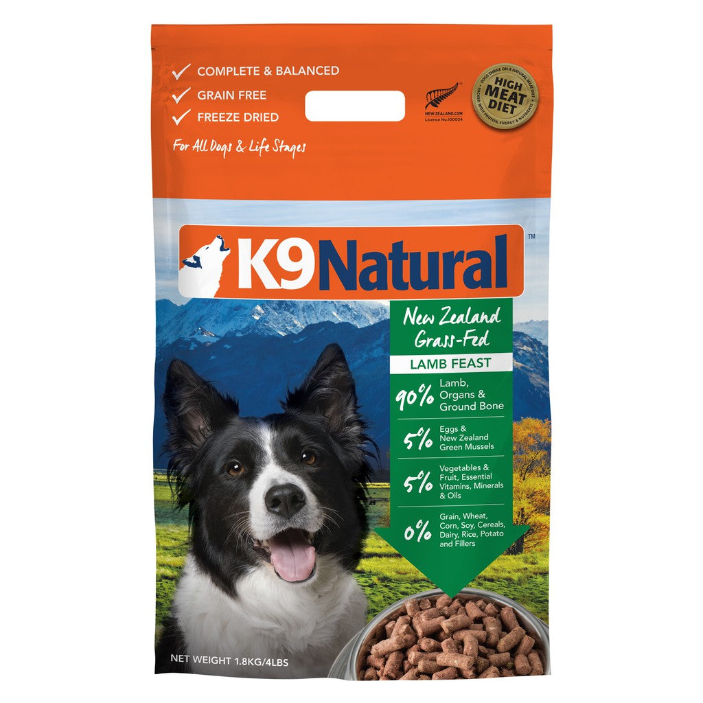 K9 Natural Lamb Feast Grain-Free Freeze-Dried Raw Dog Food