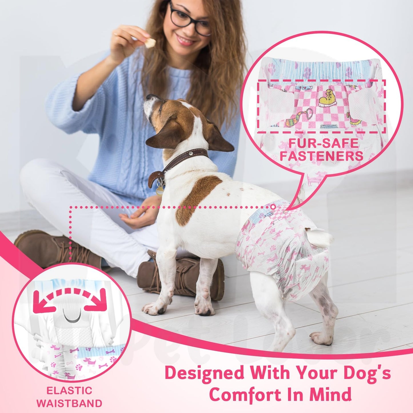 BUY 10 GET 1 FREE DONO Female Dog Diaper Dog Wraps Puppy Diapers